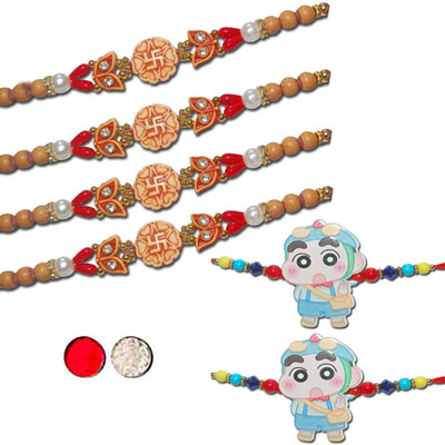 "Set of Rakhis - code S14 - Click here to View more details about this Product